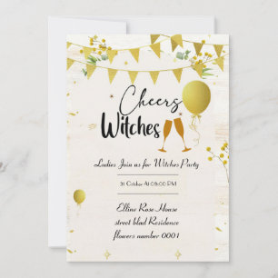 Invitation de fête d'Halloween pour sorcières à Ch