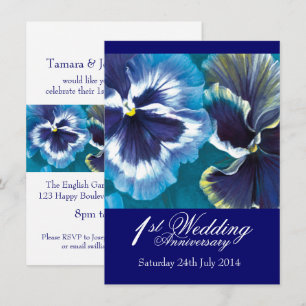 Invitation de fête du 1er anniversaire de mariage 