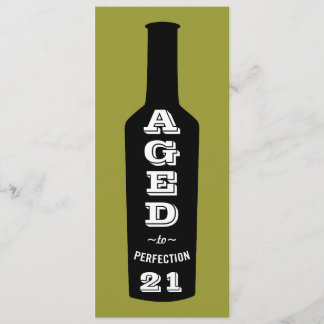 Invitation de fête du 21e anniversaire Aged to Per