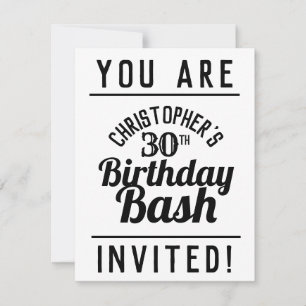 Invitation de fête du 30e anniversaire