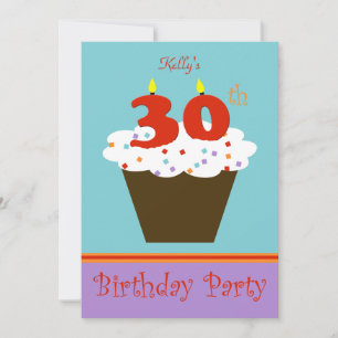 Invitation de fête du 30e anniversaire 30 bougies