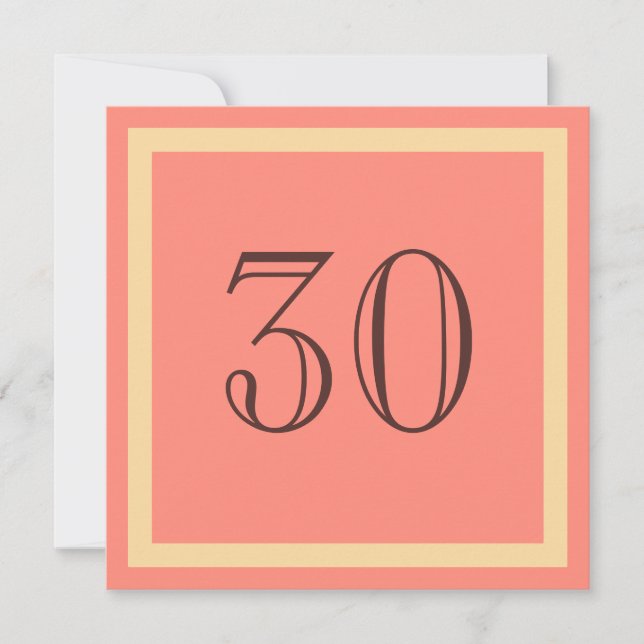 Invitation de fête du 30e anniversaire - Coral Sau (Devant)