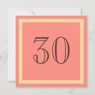 Invitation de fête du 30e anniversaire - Coral Sau
