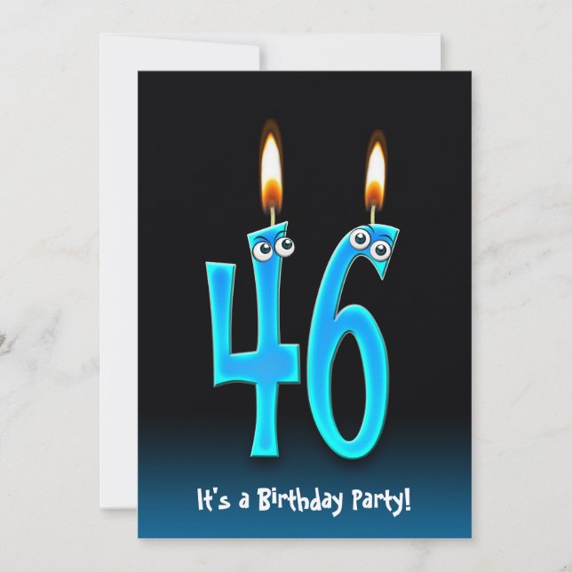 invitation de fête du 46e anniversaire (Devant)