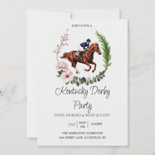 Invitation de fête du Derby du Kentucky Fleur Hors