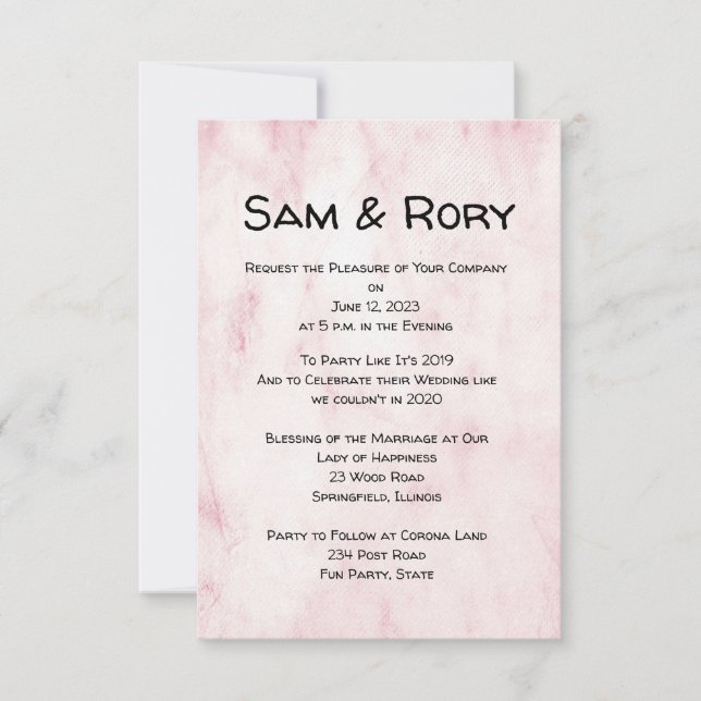 Invitation de fête du Mariage simple post vidéo (Devant)