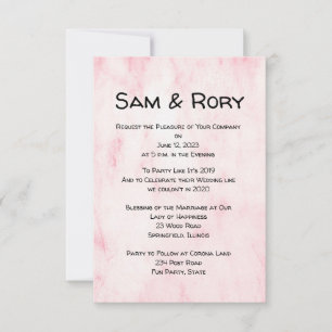 Invitation de fête du Mariage simple post vidéo