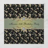 Invitation de fête élégante Cammo