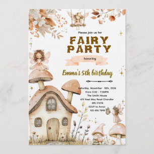 Invitation de fête enchantée bohème fée