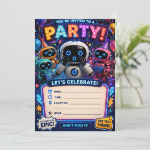 Invitation de fête épique de Cryo et sa bande, rob
