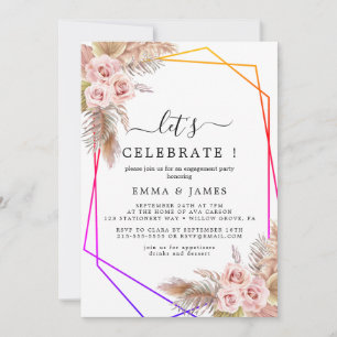 Invitation de fête géométrique Brise Tropicale