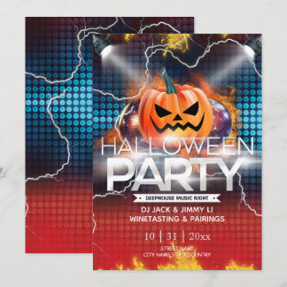 Invitation de fête Halloween Electronic Thunder