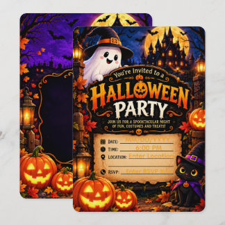 Invitation de fête Halloween mignonne | Modèle eff