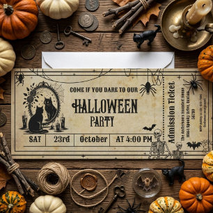 Invitation de fête Halloween squelette gothique vi
