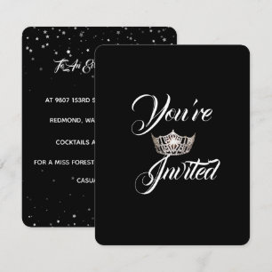 Invitation de fête Miss America Silver Crown - Éto