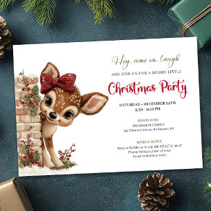 Invitation de fête numérique pour bébé renne migno