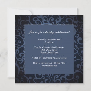 Invitation de fête officielle de minuit