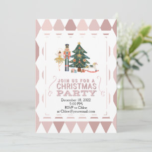 Invitation de fête personnalisée Noisette de Noël