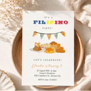 Invitation de fête philippine Dîner d'anniversaire