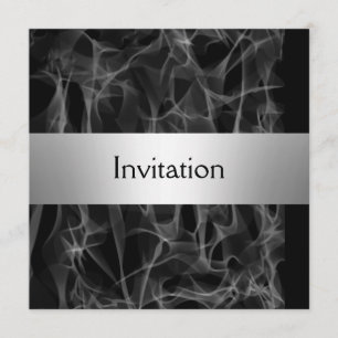 Invitation de fête populaire Smoke Black save the 