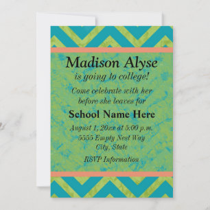 Invitation de fête pour partir au collège avec che