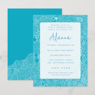 Invitation de fête pour une occasion spéciale bleu