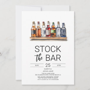 Invitation de fête prénuptiale pour couples Stock