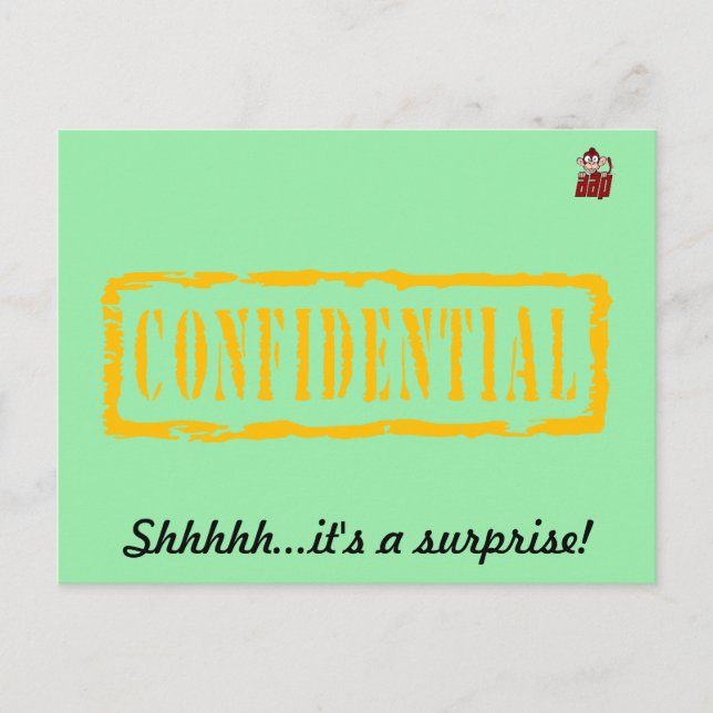 Invitation de fête surprise d'anniversaire confide (Devant)