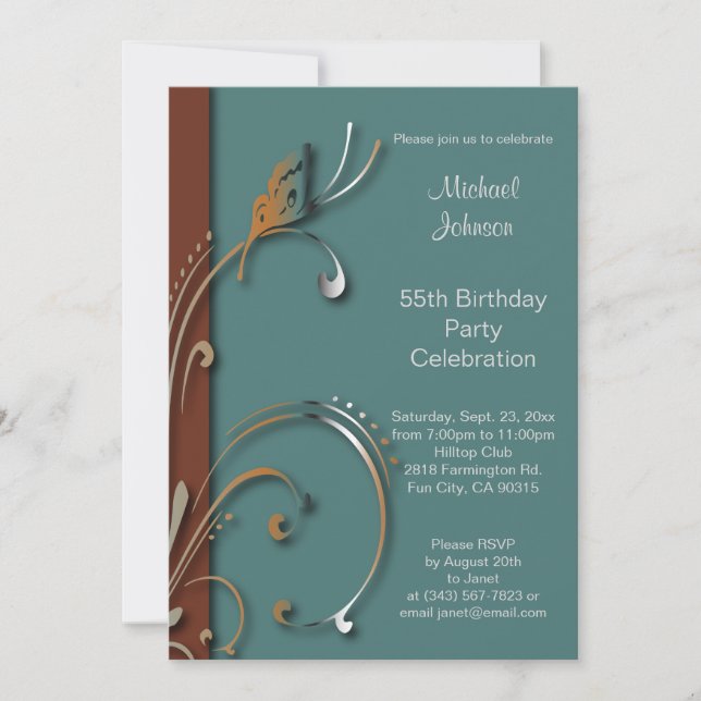 Invitation de fête tout usage | Texte à faire soi- (Devant)