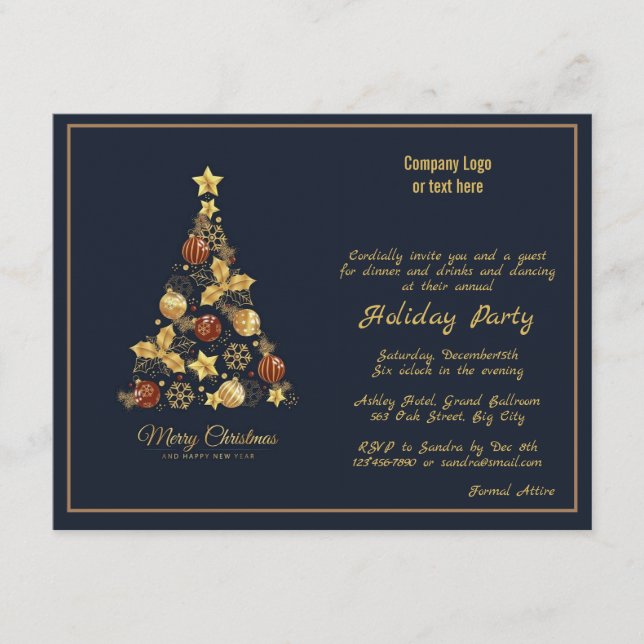 Invitation de Fêtes d'entreprise et d'affaires (Devant)