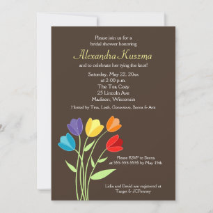 Invitation de Fêtes des mariées Tulip Flower 5x7