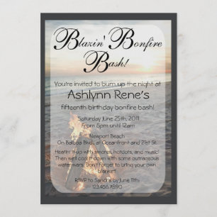 Invitation de feu de plage