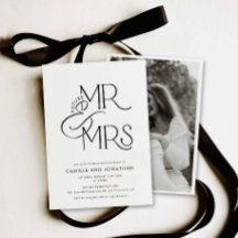 Invitation de fiançailles avec photo moderne