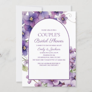 Invitation de Fiançailles Couple Floral Printemps