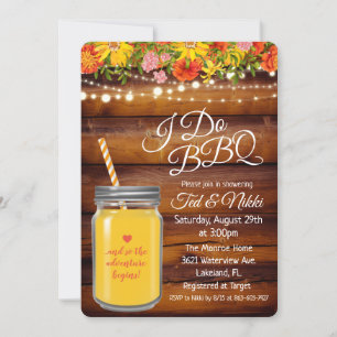 Invitation de fiançailles de couple de pot de jar 