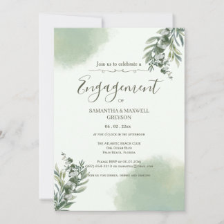 Invitation de fiançailles élégante et poussiéreuse