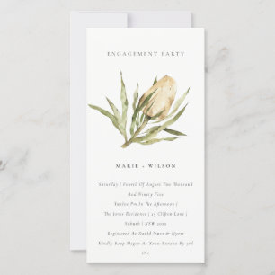 Invitation de fiançailles florale aquarelle Banksi