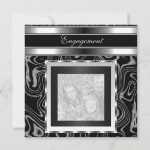 Invitation de fiançailles Glamour Abstrait Photo N