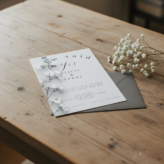 Invitation de fiançailles/mariage élégante "Elle a