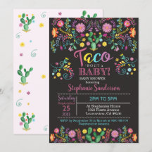 Invitation de Fiesta Baby shower Taco sur un bébé