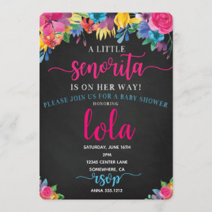 INVITATION DE FIESTA DE BABY SHOWER