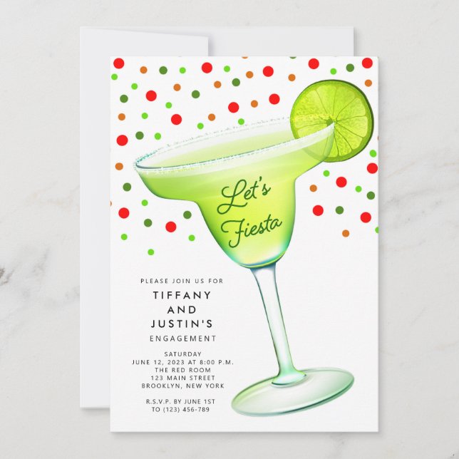 Invitation de Fiesta Engagement Party (Devant)