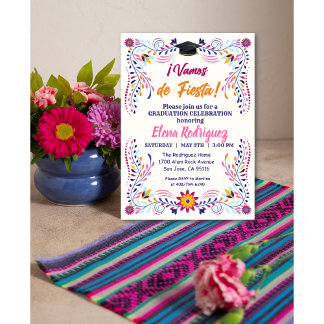 Invitation de Fiesta Mexican Graduation