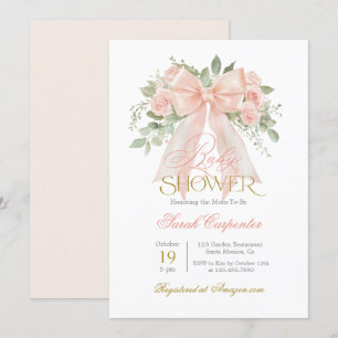 Invitation de fille Baby shower de la ceinture de 