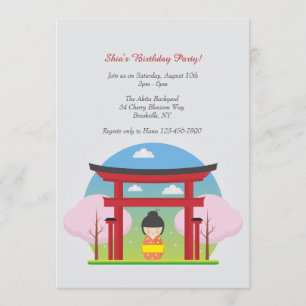 Invitation de fille japonaise