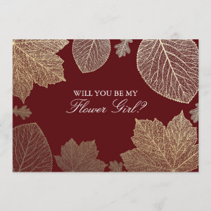 Invitation de fille Mariage de automne Feuille d'o