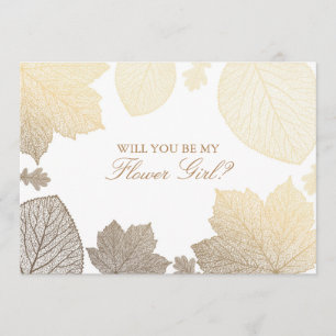 Invitation de fille Mariage de automne Feuille d'o