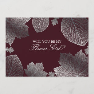 Invitation de fille Mariage de automne Feuille en 