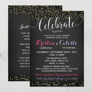 Invitation de filles Baby showers conjointe Friend