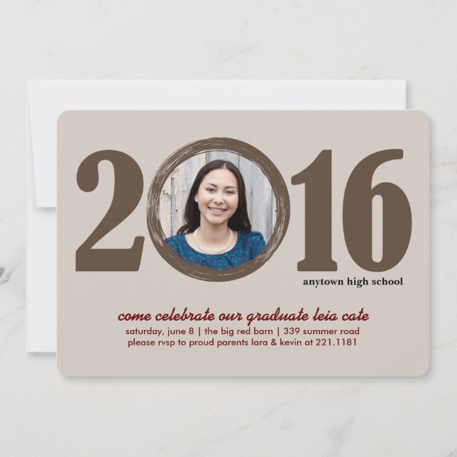 Invitation de fin d'études 2016 (Devant)